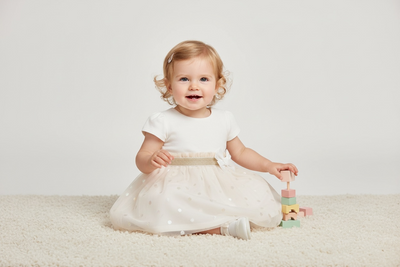 Chicco-Kleid mit Tüll – weiß