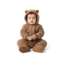 VAUVA Fleece-Overall – Hellbraun und Dunkelbraun (68-98)