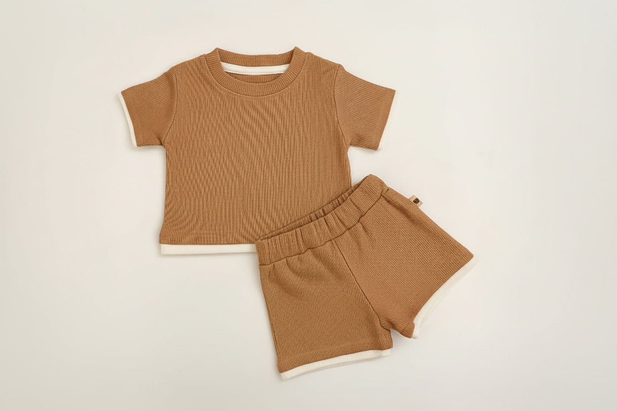 Kinder Sommer Rippenset – 100% Baumwolle – 92–110
