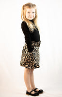 Dječji set – crna dolčevita i leopard suknja