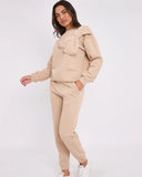 Fleece set with a bow: Hoodie and sweatshirt 