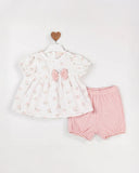 BABY ROSE -  ljetni set za djevojčice s pletenim detaljima – 100% pamuk (EU 68–86)