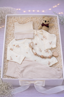 Baby Gift Set – Neutral “Cream &amp; Beige” Set (100% Cotton) | Size 56–62