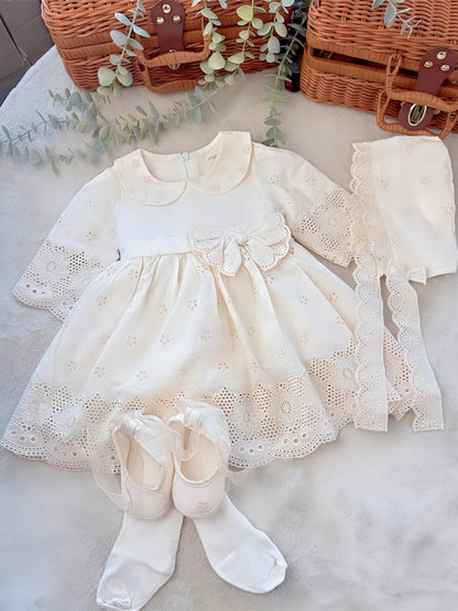 Exclusive Christening set for girls-(0-6 months)