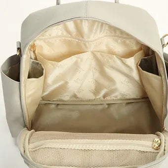 Eleganter Rucksack aus Öko-Leder für Mütter und Schwangere – Mehrzweck-Design