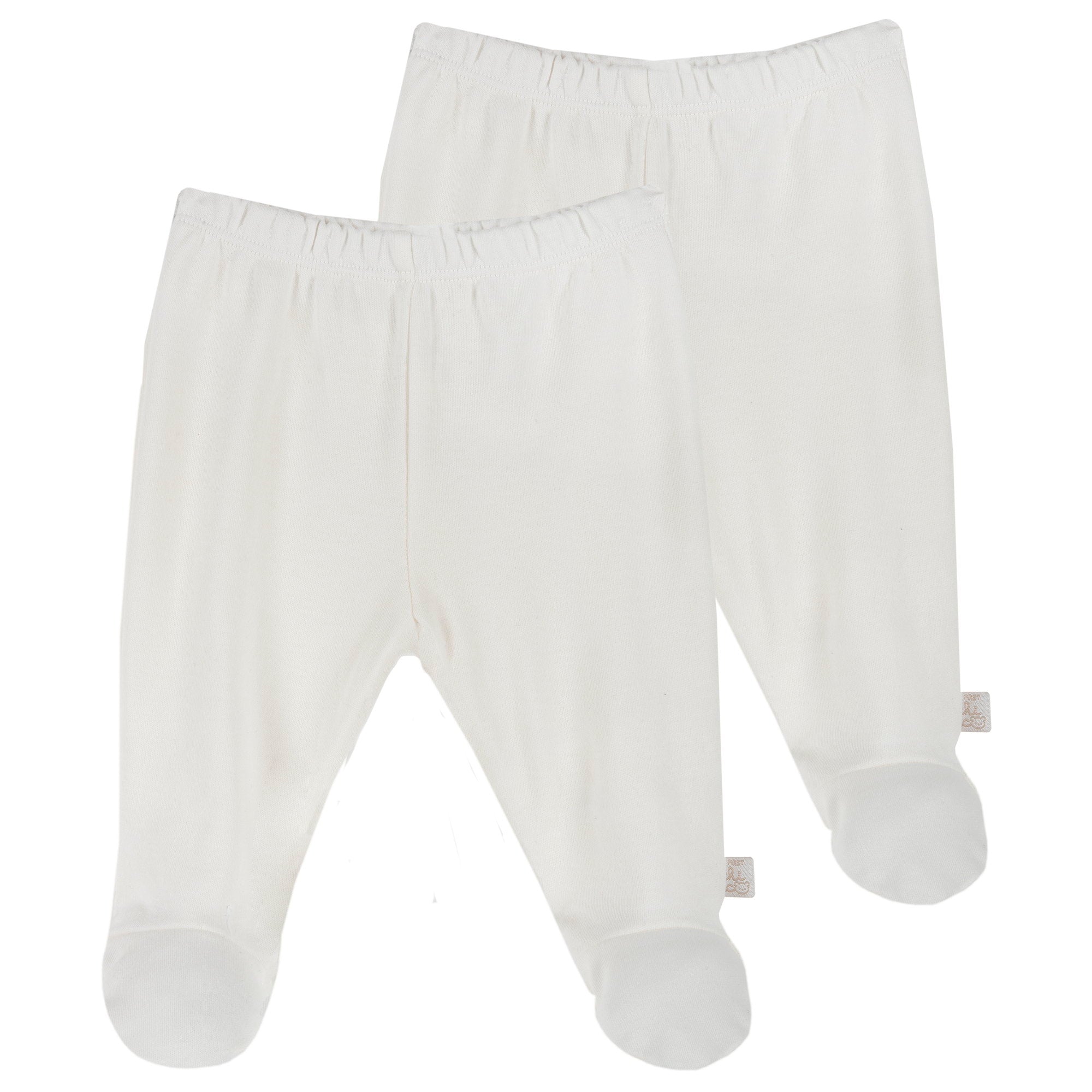 Chicco Baby Basic – Pamučne hlačice sa stopicama, 2 komada