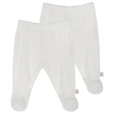 Chicco Baby Basic – Pamučne hlačice sa stopicama, 2 komada