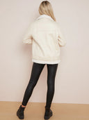 Aviator jacket in faux leather with lining 
