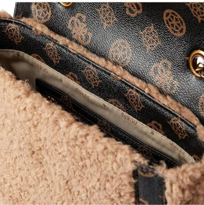 GUESS faux fur shoulder bag