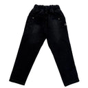 Boys' trousers with elastic waistband - black