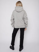 Oversized hoodie with pleated sleeves
