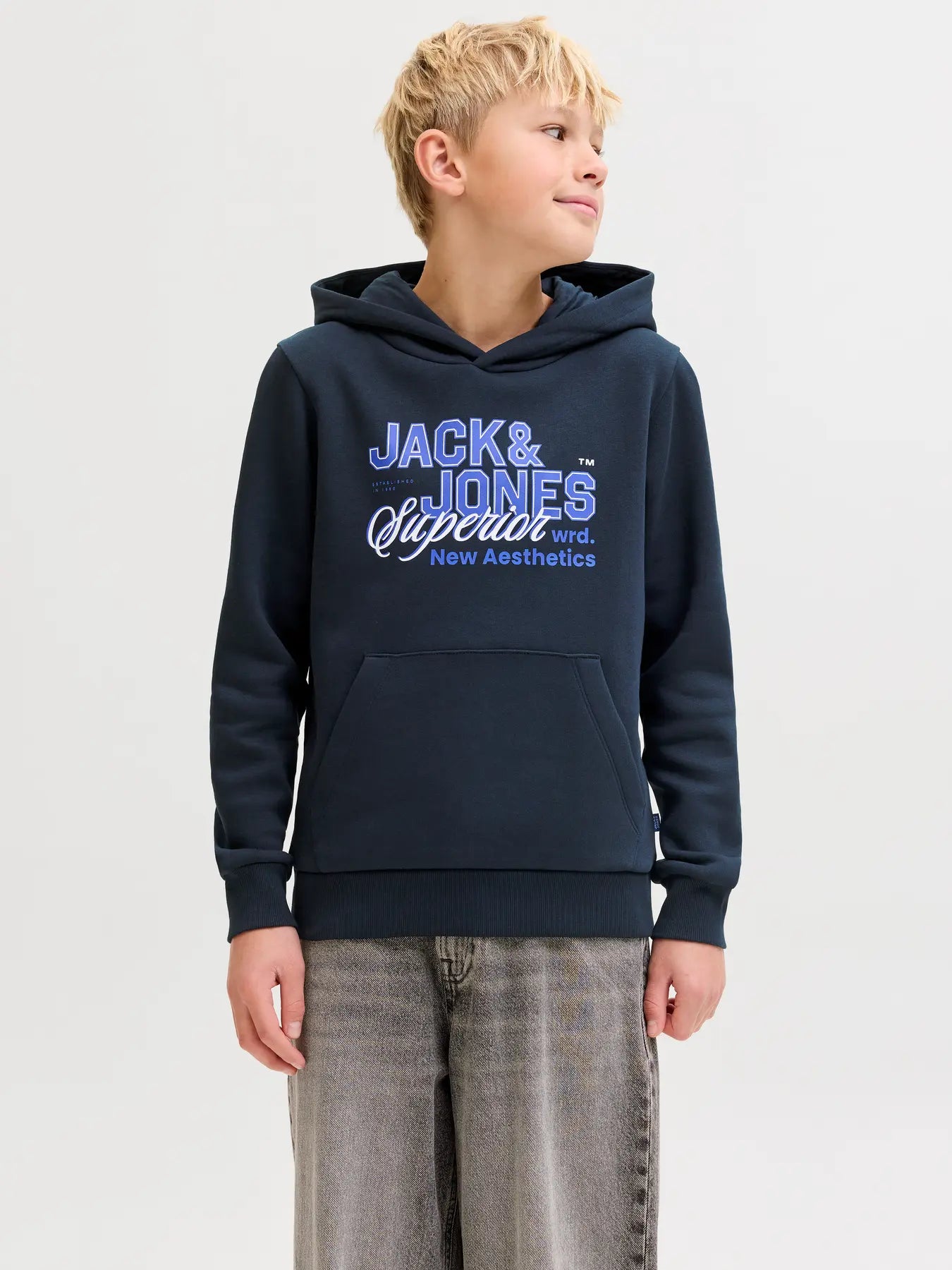 JACK & JONES dječji hoodie za dječake (JJELOGO SWEAT HOOD)