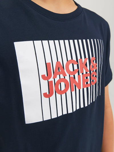 JACK&amp;JONES JUNIOR JJECORP Logo – Kurzarm-T-Shirt für Kinder (Normale Passform)