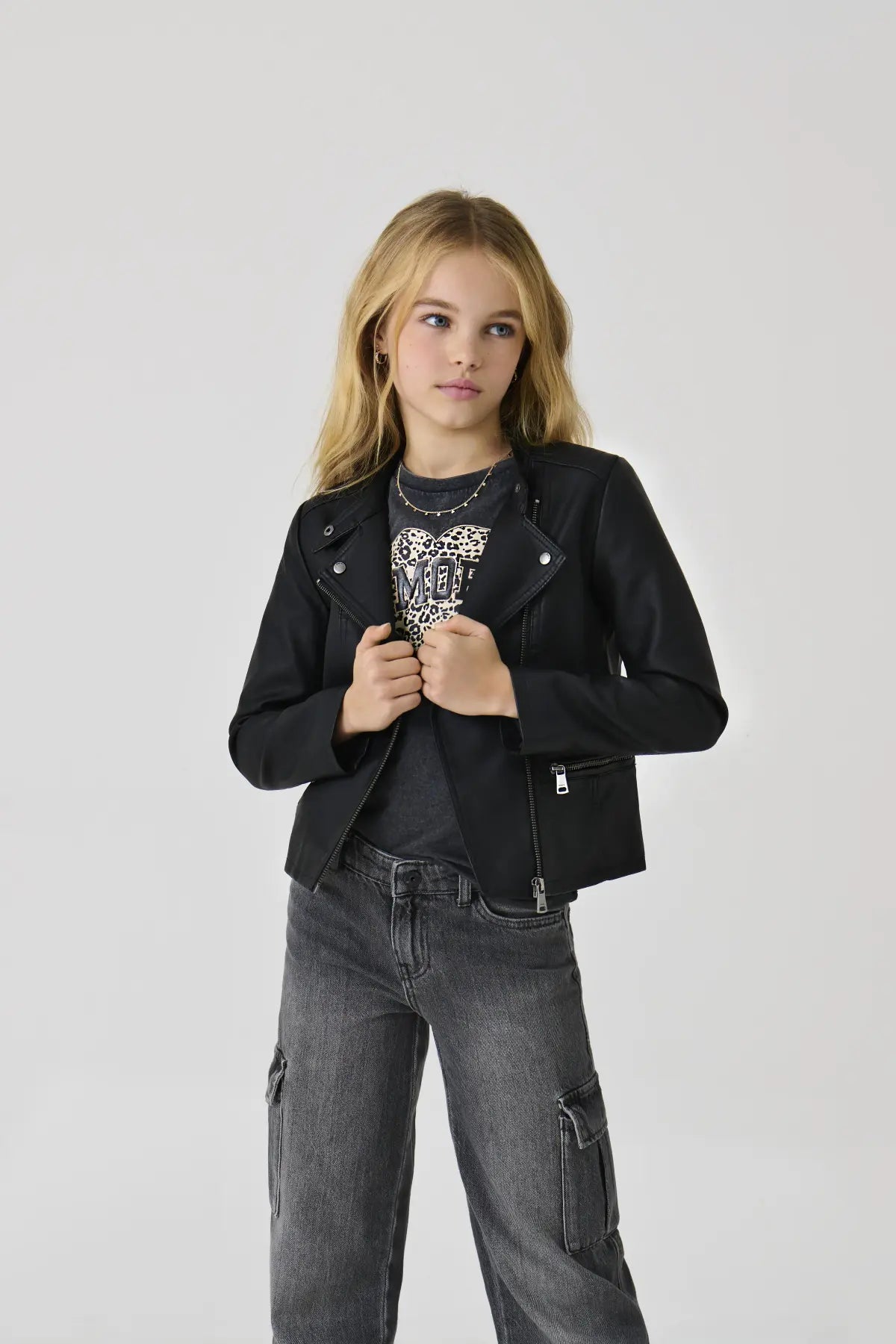 ONLY GIRLS biker jakna od umjete kože  (KOGFREYA)