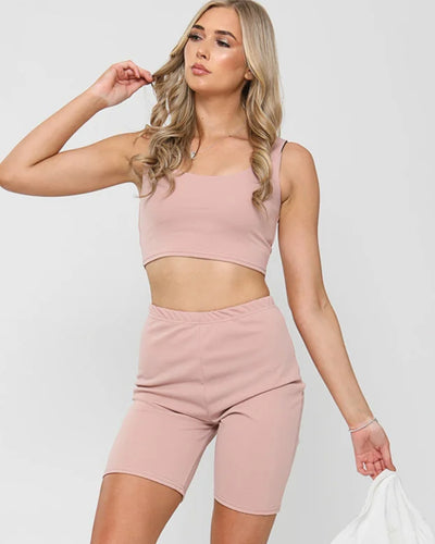 Set: Crop Top und Radlerhose 