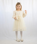 Children's formal dress with purse - white lace