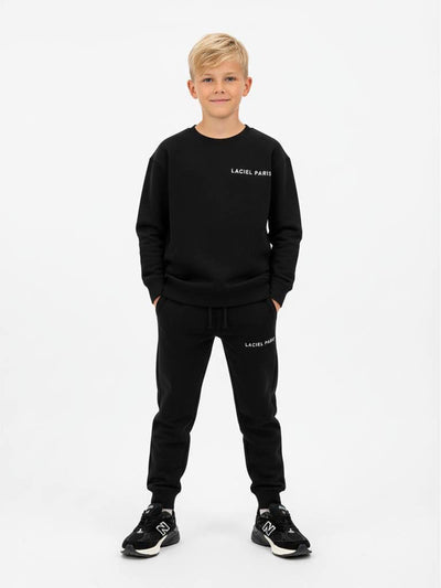 La'ciel Paris Trainingsanzug – Hoodie-Set + Jogginghose, schwarz