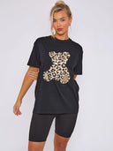 Teddy Graphic T-shirt with leopard print - the perfect combination of comfort and style