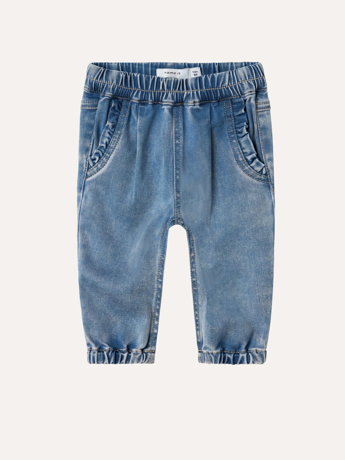 Name It baby jeans with ruffles on the pockets
