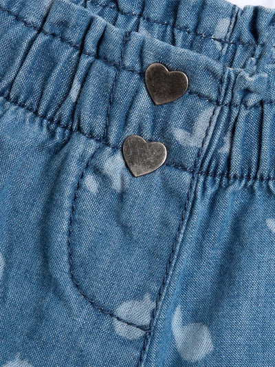 CHICCO JEANS-SHORTS FÜR MÄDCHEN — PAPERBAG JEANS SHORTS