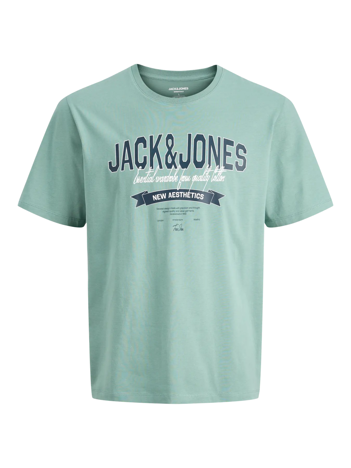 Jack and Jones Junior organska majica s pigment printom u mineral blue boji