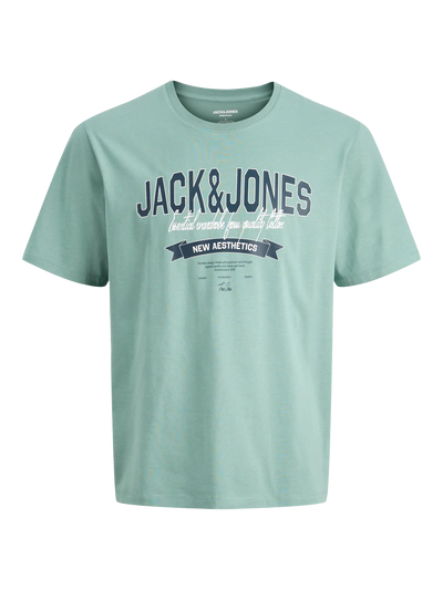 Jack & Jones Junior Bio-T-Shirt mit Pigmentprint (Mineral Blue)