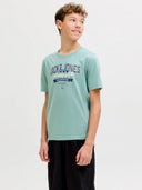 Jack & Jones Junior Bio-T-Shirt mit Pigmentprint (Mineral Blue)