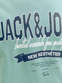 Jack & Jones Junior Bio-T-Shirt mit Pigmentprint (Mineral Blue)