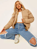 Puffer jacket with lining