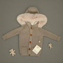 Knitted vest with hood