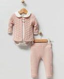 Nipperland knitted set pink