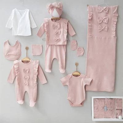 Premium Baby Shower Geschenkset (10-teilig) in einer „OH BABY“ Holzbox