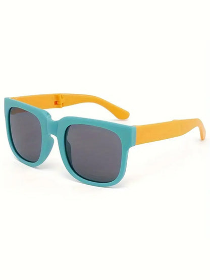 Self-folding square sunglasses for children