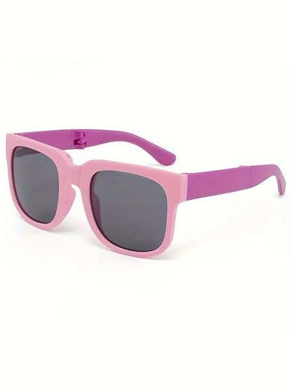 Self-folding square sunglasses for children