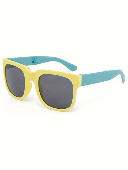 Self-folding square sunglasses for children