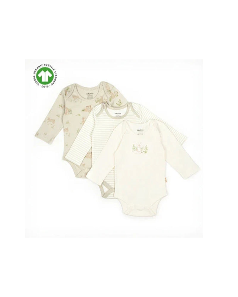 Set od 3 bodija za bebe od organskog pamuka