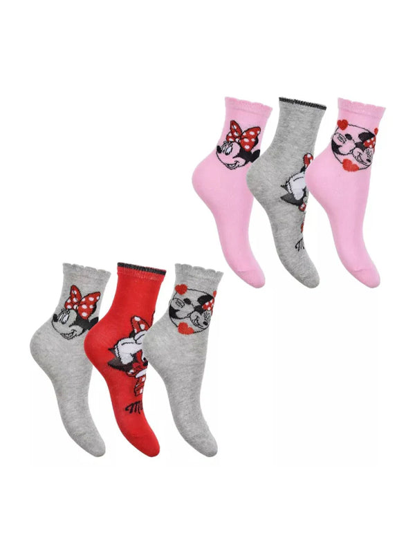 Set od 3 para čarapa s Minnie Mouse motivom
