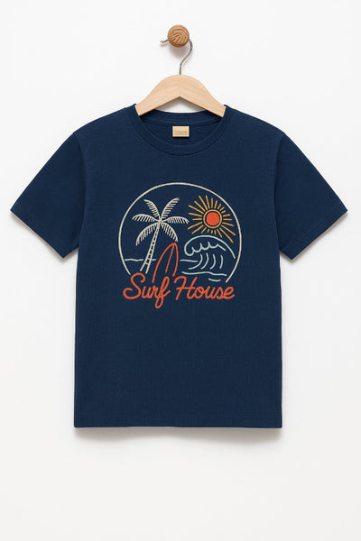 Kinder T-Shirt „Surf House“ – 6-10 Jahre.