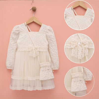 Edles Kinderkleid mit Spitzendetails (2-5 Jahre)