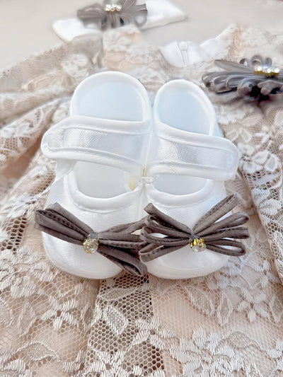 Festliches Set für Babys - Cremefarben