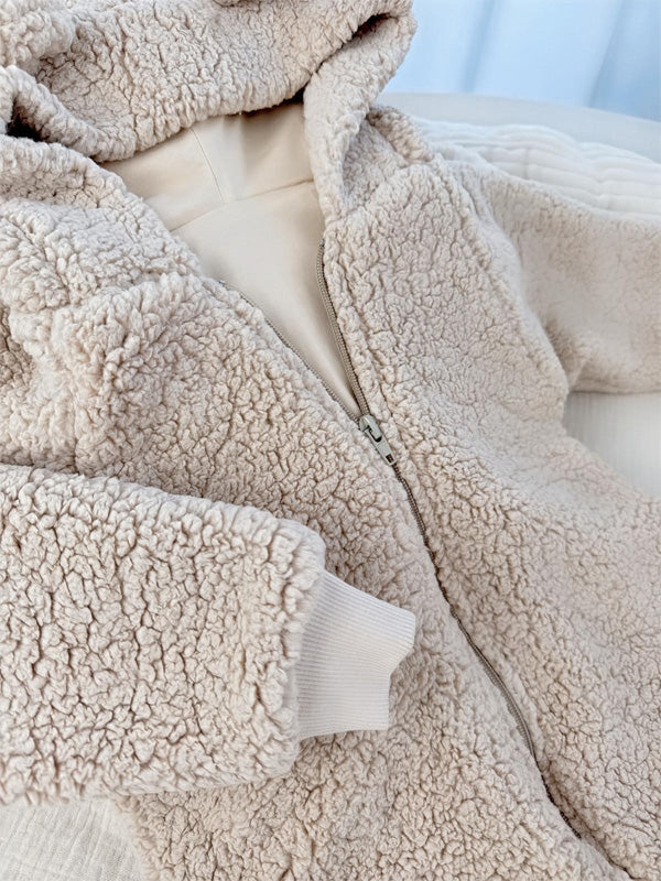 VAUVA Fleece-Overall – Hellbraun und Dunkelbraun (68-98)