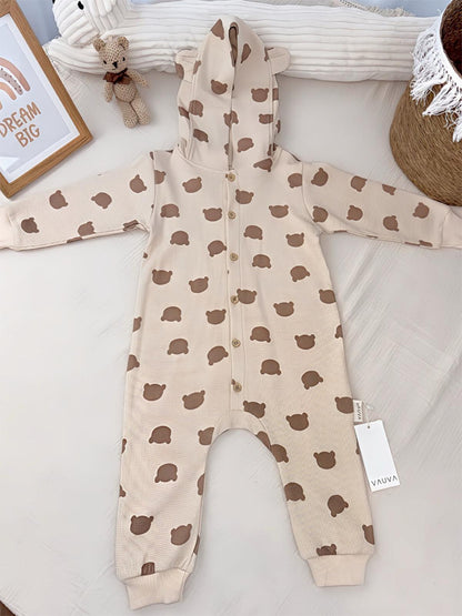 VAUVA teddy bear jumpsuit – organic cotton (3-24 months)