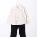 VAUVA girls' organic cotton set - Beige and Pink