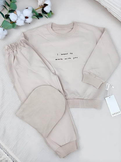 VAUVA children's tracksuit made of organic cotton - Pants, T-shirt and cap