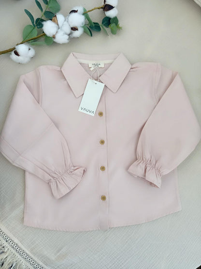 VAUVA girls' organic cotton set - Beige and Pink