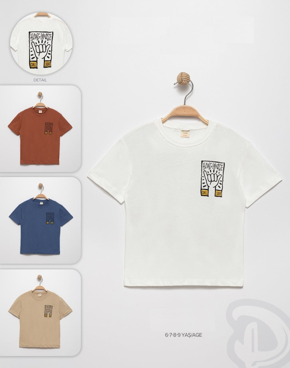 Baumwoll-T-Shirt „Hang Loose“ für Kinder – Größen 116–134