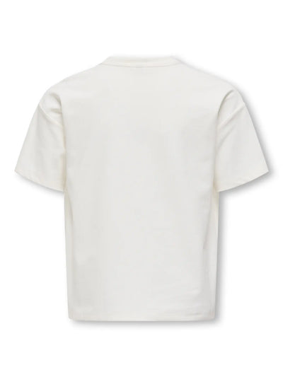 Only Girls — T-Shirt "Not Lazy" mit Bärchen | Off White