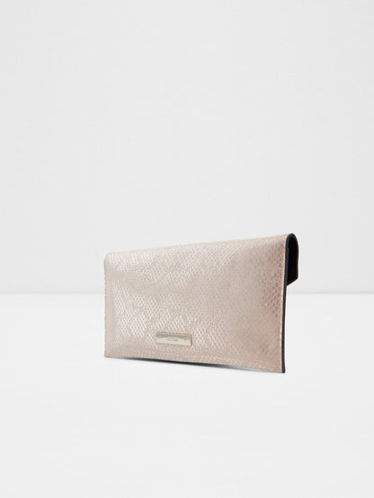 Aldo elegant clutch bag – metallic beige
