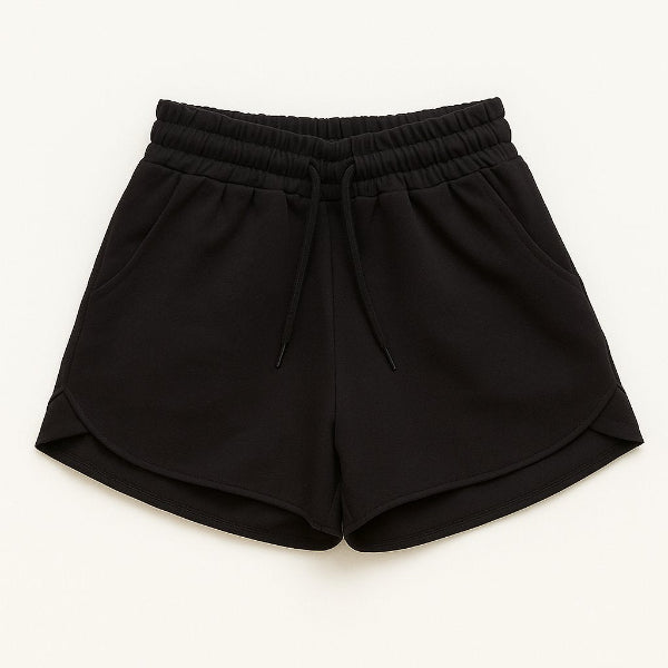 Children's shorts with flap – (4-8 years)-soft pink &amp; black