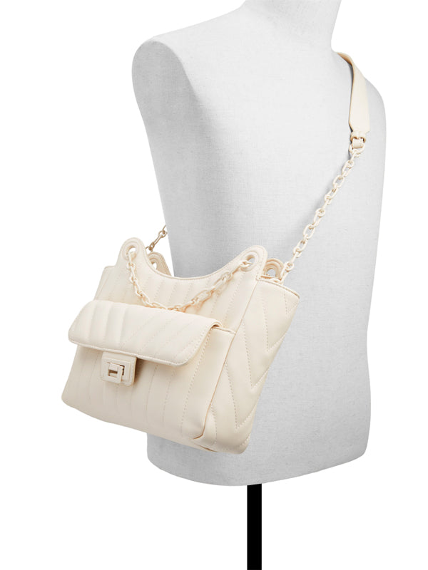 Gesteppte Tasche „Call It Spring“ – Elfenbein